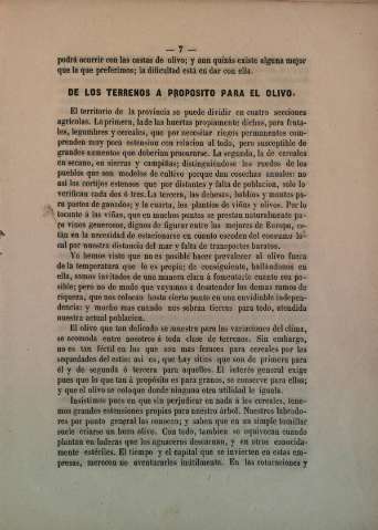 De los terrenos a proposito para el olivo