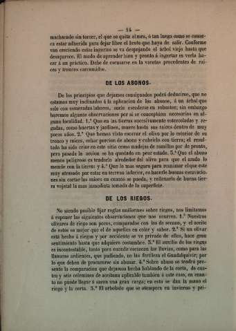 De los abonos  -  De los riegos