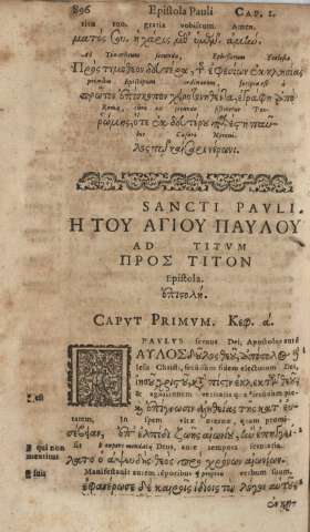 Sancti Pavli ad titvm Epistola