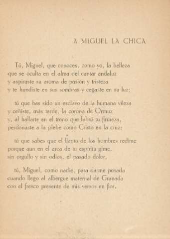 À Miguel de la Chica