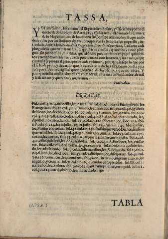 Tassa  -  Erratas