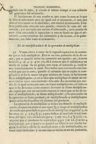 De la multiplicacion ó de la operacion de multiplicar