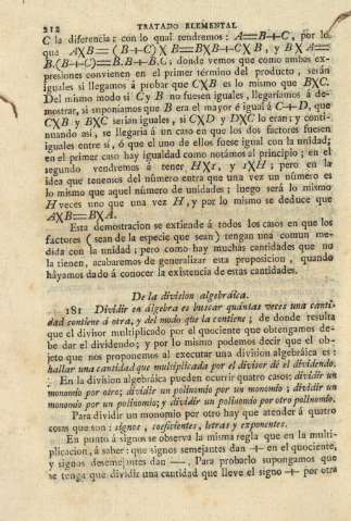 De la división algebráica