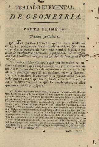 Tratado elemental de geometria. Parte primera. Nociones preliminares