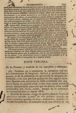 Parte tercera. De los Primas, y medicion de sus superficies y volúmenes