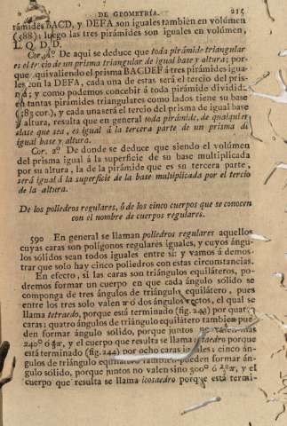 De los poliedros regulares, ó de los cinco cuerpos que se conocen con el nombre de cuerpos regulares