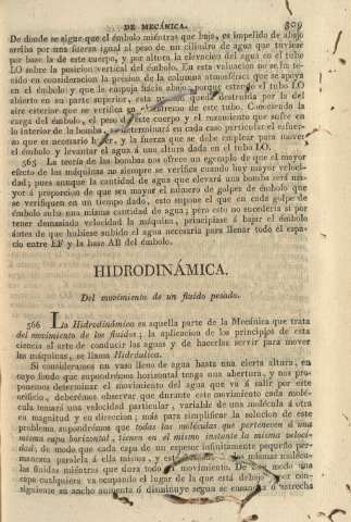Hidrodinámica. Del movimiento de un fluido pesado