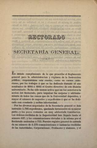 Rectorado y Secretaría General