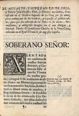 Al mui alto, y supremo rei de cielo, y tierra Jesu-Christo...