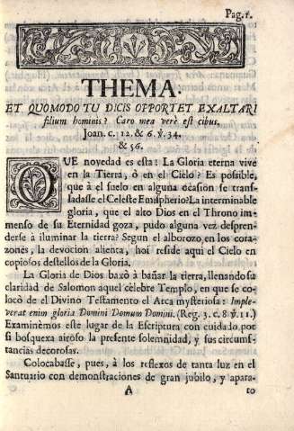 Thema. Et quomodo tu dicis opportet exaltari... Joan c. 12 & 6