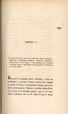 Capitulo V. Convenio secreto del 4 de enero de 1805 entre España y Francia ...