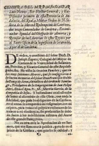 Censvra del M. R. P. M. Fr. Gaspar Luis Navas...