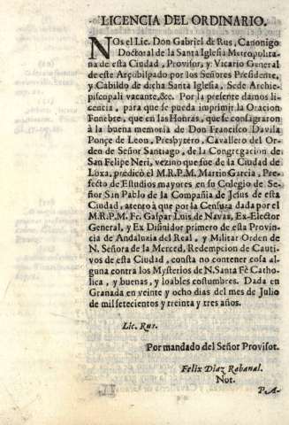 Licencia del ordinario