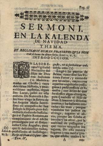 Sermon I. En la Kalenda de Navidad...