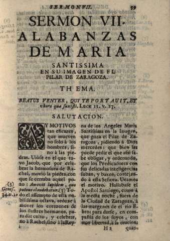 Sermon VII. Alabanzas de Maria