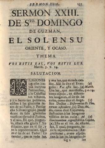 Sermon XXIII. De Sto. Domingo de Guzman...