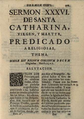 Sermon XXXVI. De Santa Catharina...