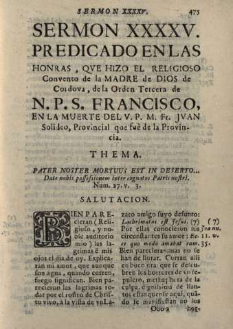 Sermon XXXXV. Predicado en las honras...