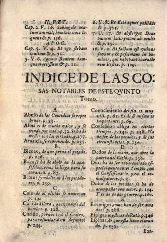 Indice de las cosas notables...