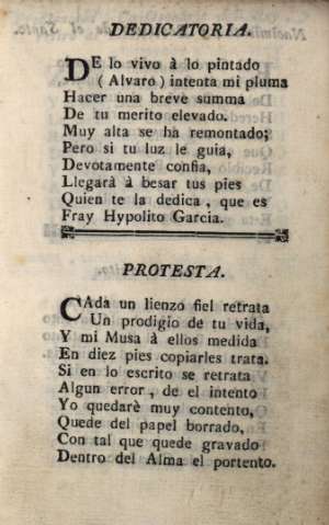 Dedicatoria. Protesta