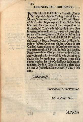 Licencia del ordinario