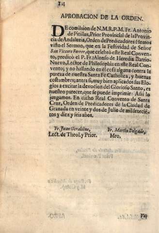 Aprobacion de la orden