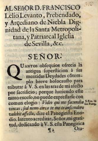 Al Señor D. Francisco Lelio Levanto...