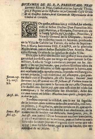 Dictamen de el R. P. presentado Fray Lorenzo Elias de Frias...