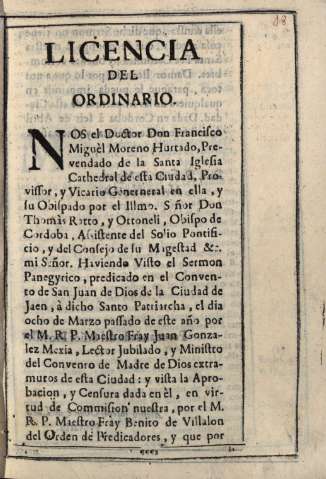 Licencia del ordinario