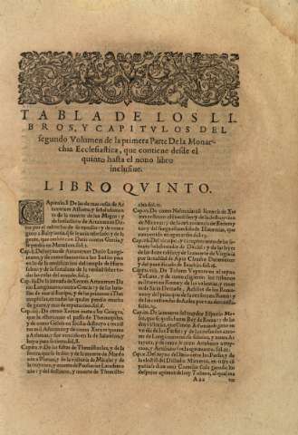 Tabla de los libros, y capitvlos...