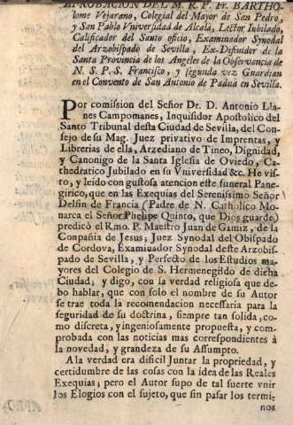 Aprobacion del M. R. P. Fr. Bartholome Vejarano