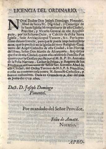 Licencia del ordinario