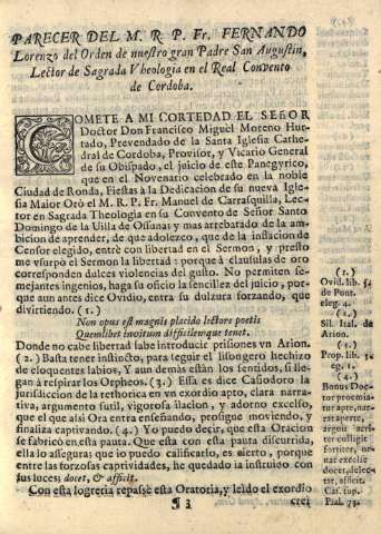 Parecer del M. R. P. Fr. Fernando Lorenzo...