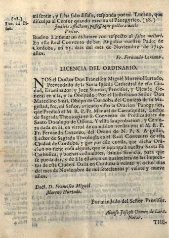 Licencia del ordinario