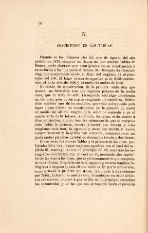 IV. Descripcion de las Tablas