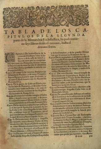 Tabla de los capitvlos de la segvnda parte...