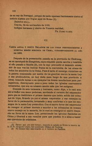 VII. Carta anual y breve relación de las cosas pertenecientes a nuestra misión...