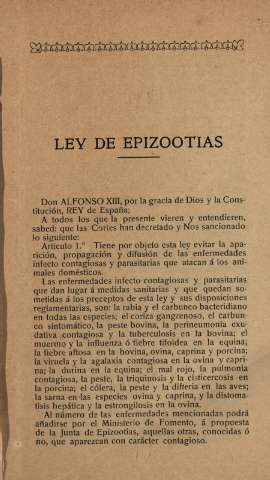 Ley de Epizootias