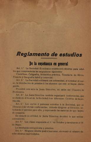 Reglamento de estudios