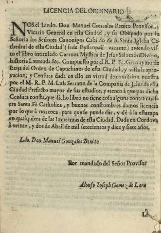 Licencia del ordinario