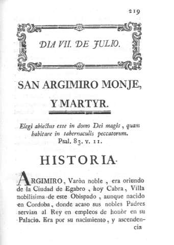 San Argimiro Monje