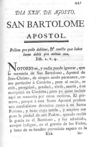 San Bartolome Apostol