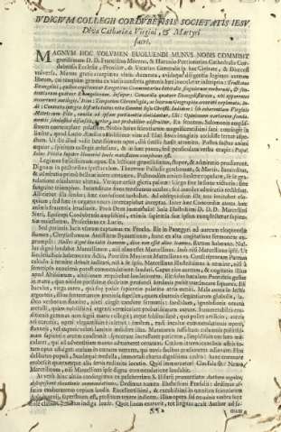 Iv dicivm Collegii Cordvbnesis Societatis Iesv Diva Catharina Virgini, et Martyri sactri