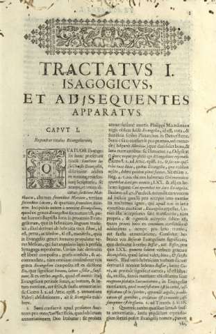 Tractatvs I. Isagogicvs, et ad sequentes apparatvs