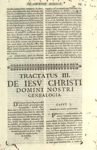 Tractatvs III. De Iesv Christi domini nostri genealogia