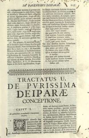 Tractatus V. De pvrissima deipare conceptione