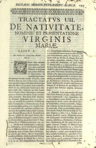 Tractatvs VII. De nativitate, nomine et praesentatione virgiis Mariae