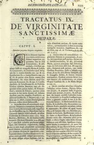 Tractatus IX. De virginitate sanctissimae deiparae