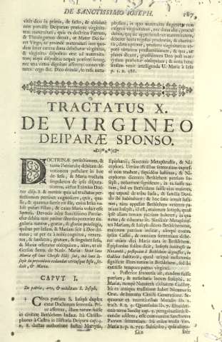 Tractatus X. De Virgineo deiparae sponso