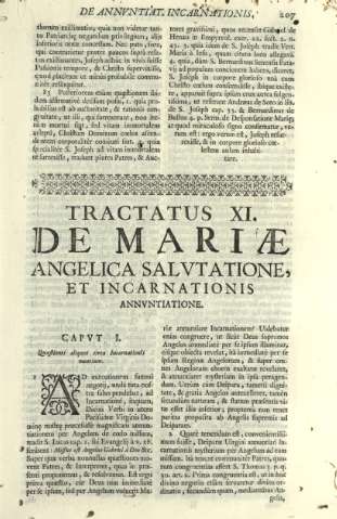Tractatus XI. De Mariae Angelica salvtatione, et incarnationis annvntiatione